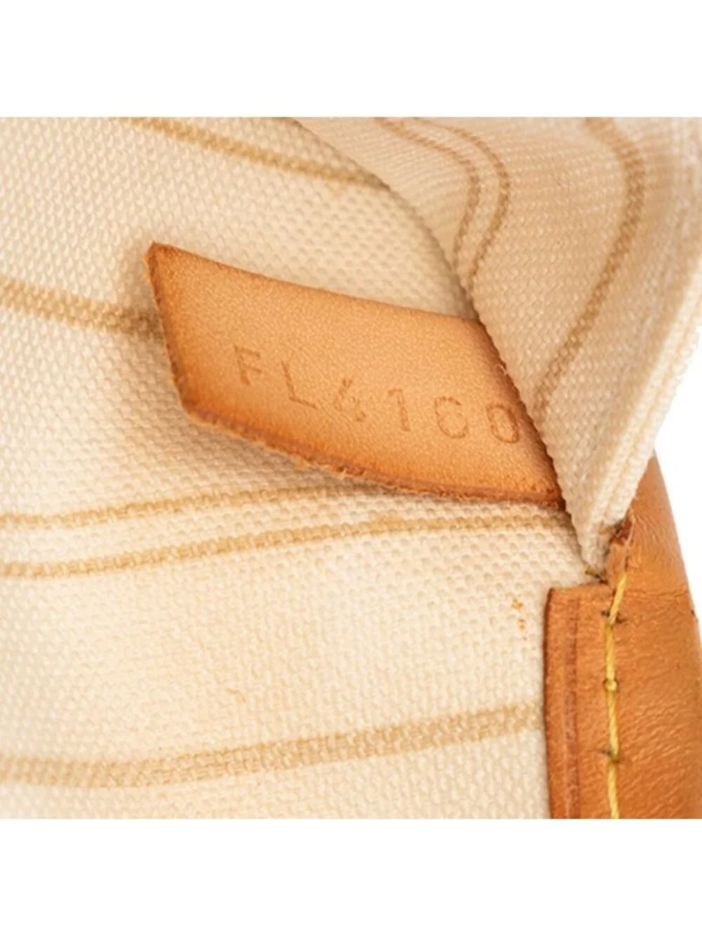 Louis Vuitton Damier Azur Neverfull GM Tote Shoulder Bag White Leather